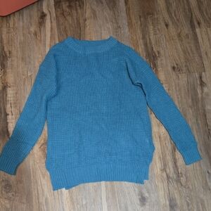 Zenana Outfitters Teal Crew Neck Sweater